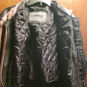 Black & Pink Motorcycle Jacket Ladies XL